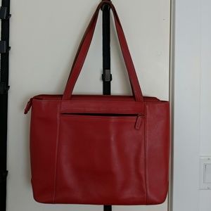 Beautiful red Levenger business tote